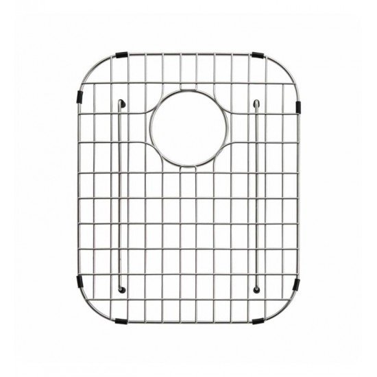 Kraus KBG-24-1 13 3/4" Stainless Steel Bottom Sink Grid with Protective Anti-Scratch Bumpers for Left Bowl Kitchen Sink