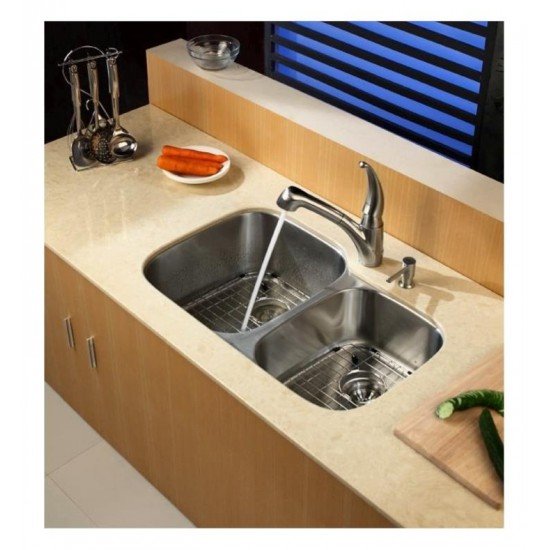 Kraus KBG-24-2 11 1/8" Stainless Steel Bottom Sink Grid with Protective Anti-Scratch Bumpers for Right Bowl Kitchen Sink