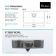 Kraus KD1US33B Dex 32 7/8" Single Bowl Undermount Stainless Steel Rectangular Kitchen Sink