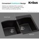 Kraus KGD-50 Forteza™ 33” Dual Mount 60/40 Double Bowl Granite Kitchen Sink
