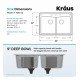 Kraus KGD-52 Forteza™ 33” Dual Mount 50/50 Double Bowl Granite Kitchen Sink