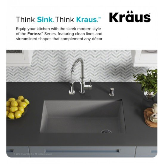 Kraus KGU-55 Forteza™ 32” Undermount Single Bowl Granite Kitchen Sink