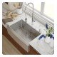 Kraus KHF200-33 32 7/8" Single Bowl Farmhouse/Apron Front Stainless Steel Rectangular Kitchen Sink