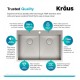 Kraus KP1TD33S-2 Pax 33" Double Bowl Drop-In Stainless Steel Rectangular Kitchen Sink