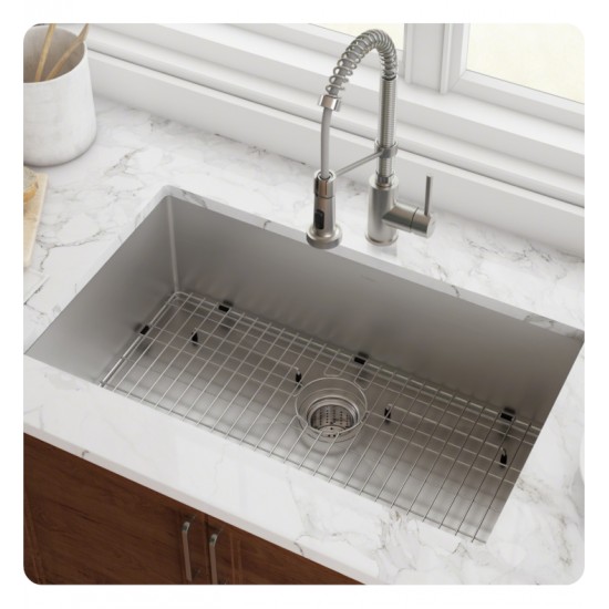 Kraus KHU100-32 32" Single Bowl Undermount Stainless Steel Rectangular Kitchen Sink