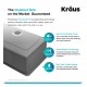 Kraus KHU100-32 32" Single Bowl Undermount Stainless Steel Rectangular Kitchen Sink