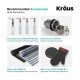 Kraus KHU101-21 Standart Pro 21" Single Bowl Undermount Stainless Steel Square/Rectangular Kitchen Sink