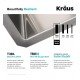 Kraus KHU101-21 Standart Pro 21" Single Bowl Undermount Stainless Steel Square/Rectangular Kitchen Sink