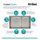 Kraus KHU103-32 Standart Pro 32" Double Bowl Undermount Stainless Steel Rectangular Kitchen Sink in Satin