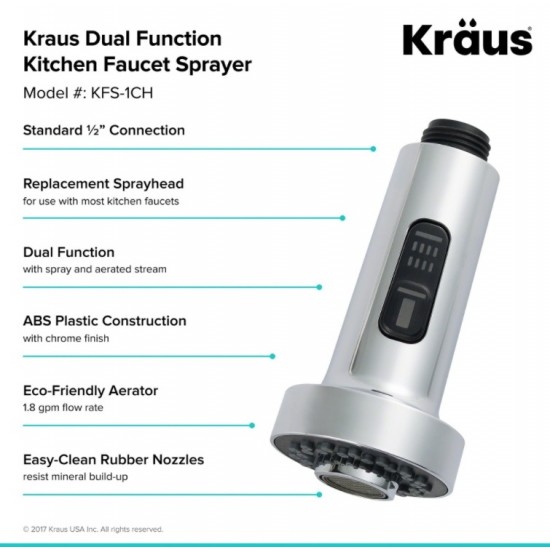 Kraus KFS-1 Dual Function Kitchen Faucet Sprayer