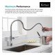 Kraus KPF-1680 Sellette™ Single Handle Pull Down Kitchen Faucet with Dual Function Sprayhead
