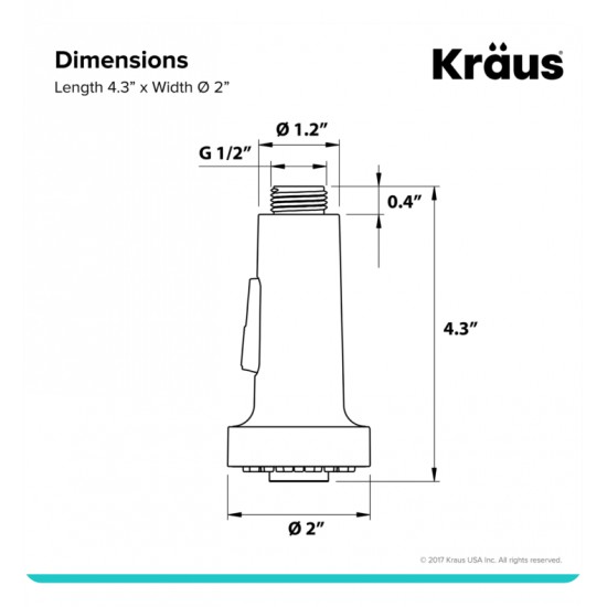 Kraus KFS-1 Dual Function Kitchen Faucet Sprayer