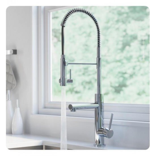 Kraus KPF-1603 Artec Pro 24 3/4" Single Handle Deck Mounted Pull-Down Kitchen Faucet