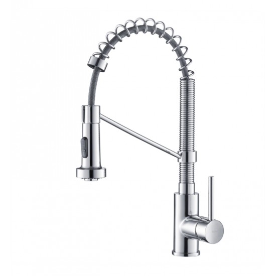 Kraus KPF-1610 Bolden 10 3/4" Commercial Style Single Handle Deck Mounted Pull-Down Kitchen Faucet