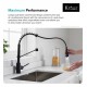 Kraus KPF-1610 Bolden 10 3/4" Commercial Style Single Handle Deck Mounted Pull-Down Kitchen Faucet