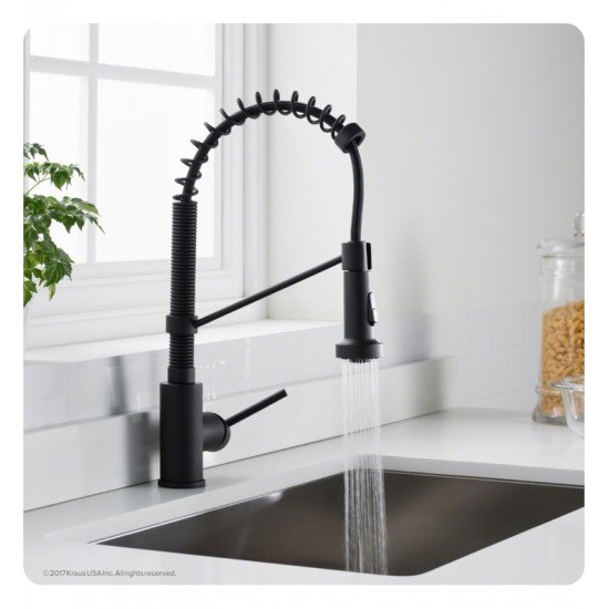 Kraus KPF-1610 Bolden 10 3/4" Commercial Style Single Handle Deck Mounted Pull-Down Kitchen Faucet