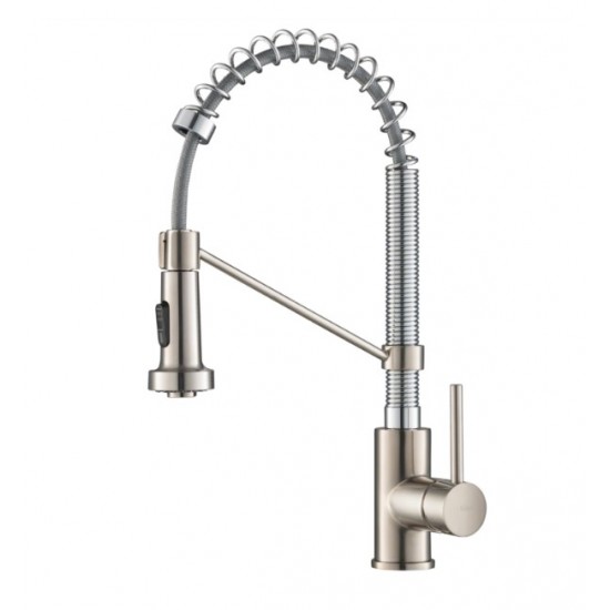 Kraus KPF-1610 Bolden 10 3/4" Commercial Style Single Handle Deck Mounted Pull-Down Kitchen Faucet