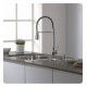 Kraus KPF-1612 Commercial-Style Single-Handle Kitchen Faucet with Pull Down Three-Function Sprayer