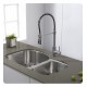 Kraus KPF-1612 Commercial-Style Single-Handle Kitchen Faucet with Pull Down Three-Function Sprayer