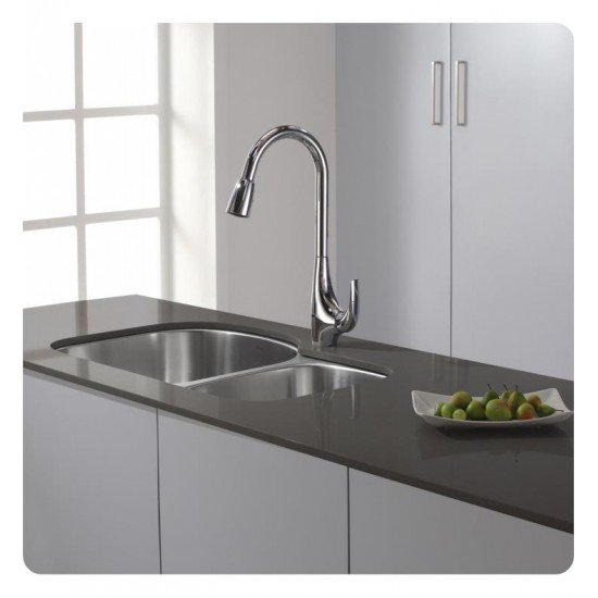 Kraus KPF-1621 9 1/8" Single Handle Deck Mounted Dual-Function Pull-Down Kitchen Faucet