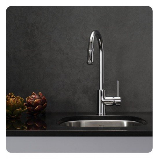 Kraus KPF-1622 7" Single Handle Deck Mounted Pull-Out Kitchen Faucet