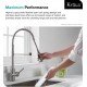 Kraus KPF-1690SFS Britt™ Single Handle Commercial Kitchen Faucet with Dual Function Sprayhead in all-Brite™ Spot Free Stainless Steel Finish