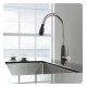 Kraus KPF-1702-KSD-42SS Geo Arch 10 5/8" Single Handle Deck Mounted Pull-Down Kitchen Faucet with Soap Dispenser