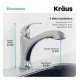 Kraus KPF-2252 Oren 10 1/4" Single Handle Deck Mounted Dual Function Pull-Out Kitchen Faucet