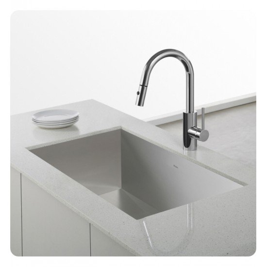 Kraus KPF-2620 Oletto 15 3/4" Single Handle Deck Mounted Pull-Down Kitchen Faucet