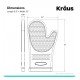 Kraus KSM-1B-KSM-1B Heat-Resistant 100% Food-Safe Silicone Non-Slip Oven Mitts x2