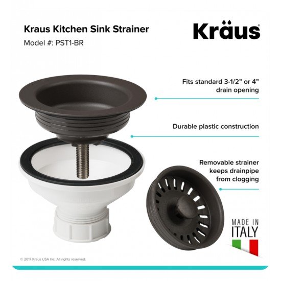 Kraus PST1 4 1/2" Kitchen Sink Strainer