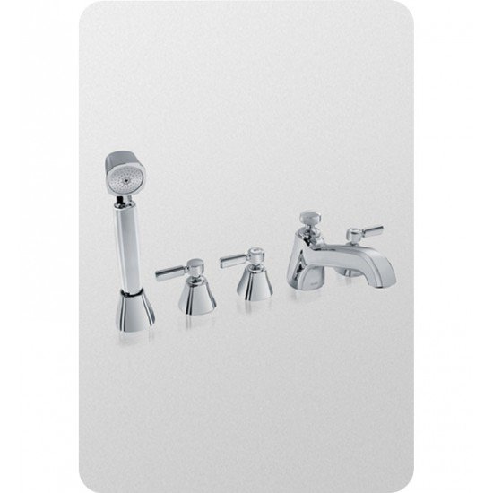TOTO TB970S1 Guinevere® Deck-Mount Bath Faucet, with Lever Handles,Hand Shower and Diverter Trim