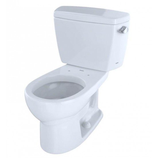 TOTO CST743ER#01 Eco Drake Two-Piece Round Toilet with 1.28 GPF Single Flush and Right Hand Trip Lever