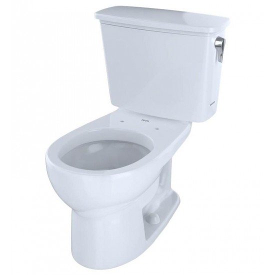 TOTO CST743ERN#01 Eco Drake Two-Piece Round Toilet with 1.28 GPF Single Flush and Right Hand Trip Lever
