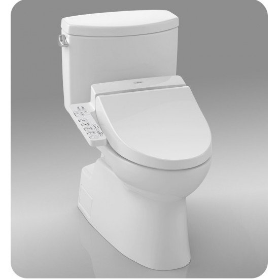 TOTO MW6142034CEFG#01 Carlyle II One-Piece Elongated Bowl with 1.28 GPF Single Flush and C100 Connect+ Washlet