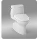 TOTO MW614574CEFG#01 Carlyle II One-Piece Elongated Bowl with 1.28 GPF Single Flush and S300e Connect+ Washlet