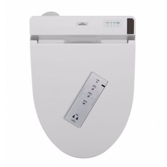 TOTO SW2044T20#01 Connect+ 15 3/8" C200 Elongated Washlet with Wireless Remote & Concealed Supply Connection in Cotton